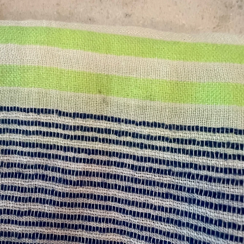 Maurice’s‎ Blue and Neon Green Scarf
